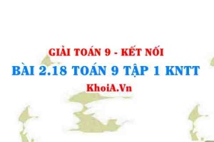 Bài 2.18 SGK Toán 9 tập 1 Kết nối tri thức